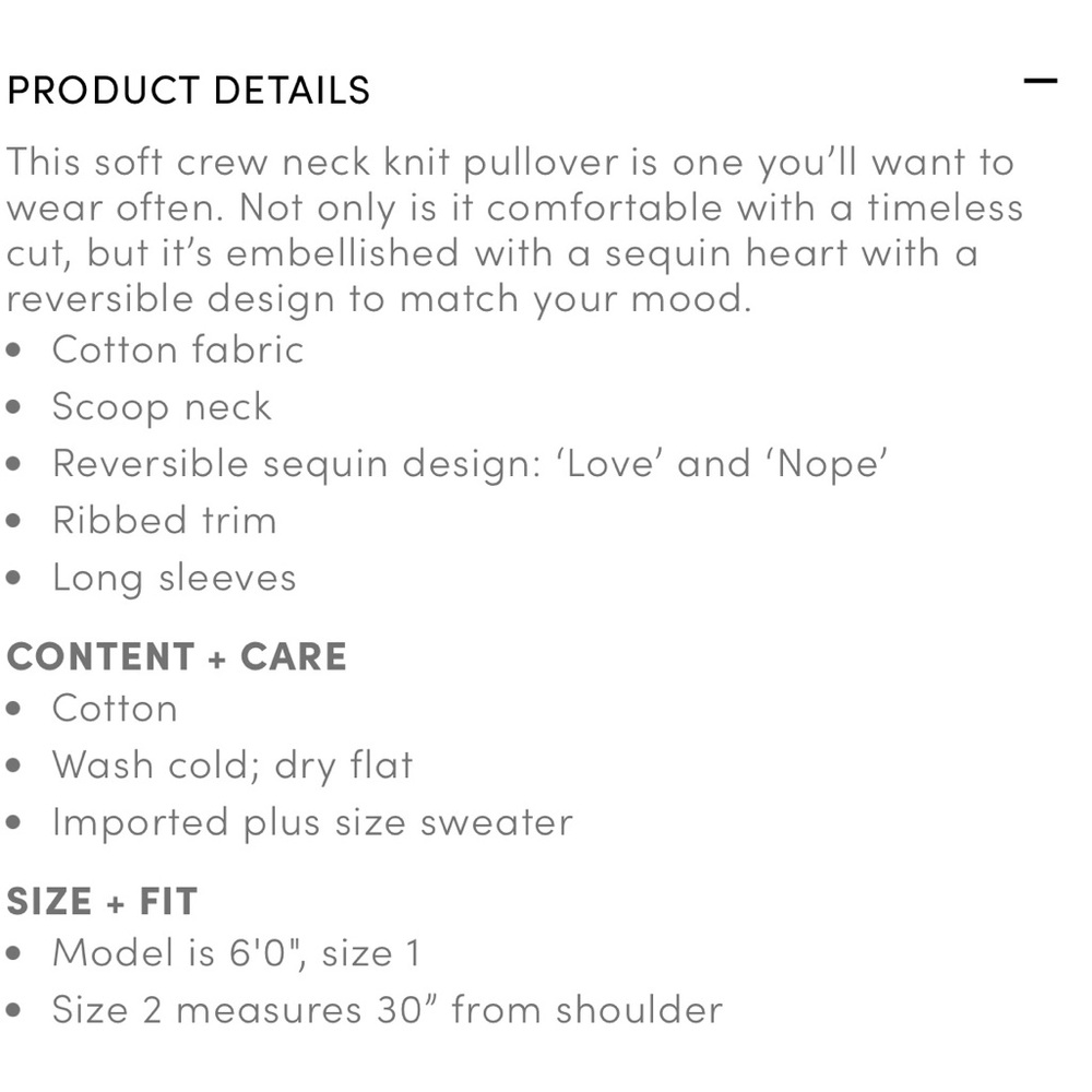 Torrid Black and Silver Reversible Sequin Heart Pullover - Picture 9 of 9